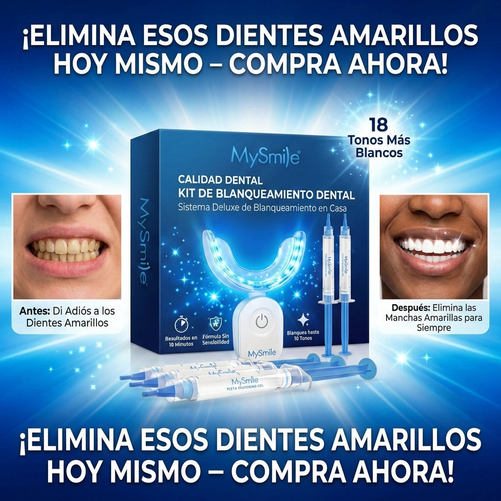 MySmile™ – Blanqueamiento Profesional en Casa | Solo en 10 Minutos