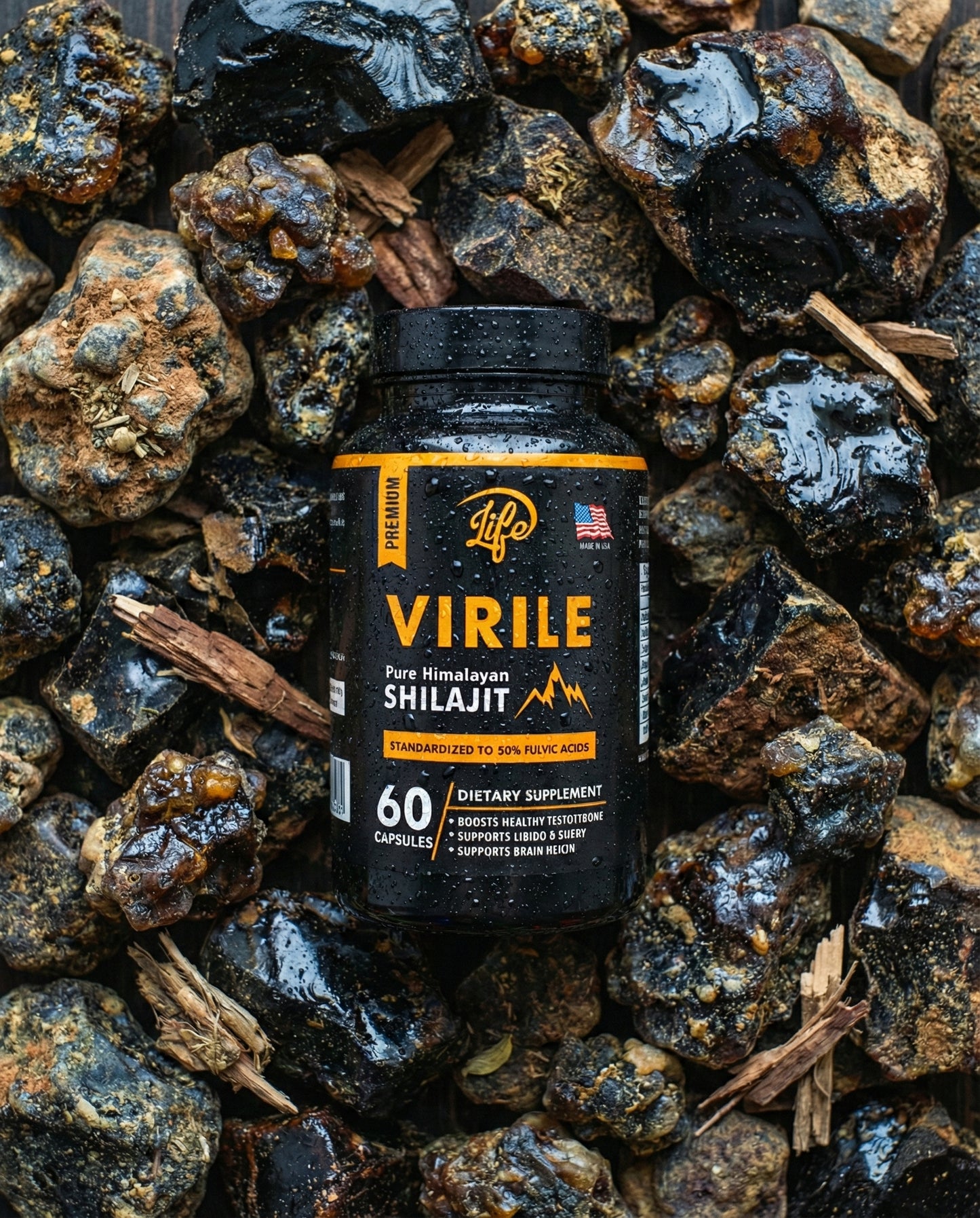 VIRILE SHILAJIT : Aumento Natural de Energía Infinita, Rendimiento Sexual 🔥 y Vitalidad Masculina 💪.