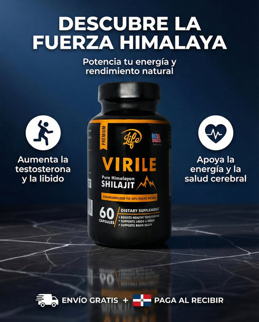 VIRILE SHILAJIT : Aumento Natural de Energía Infinita, Rendimiento Sexual 🔥 y Vitalidad Masculina 💪.