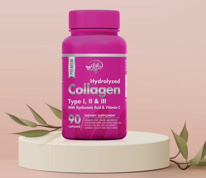 Colágeno Hidrolizado + Ácido Hialurónico + Vitamina C Para una piel más firme y luminosa 💊✨