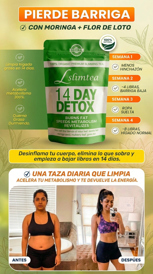 Té Slim 14D – Reduce peso, desinflama y activa tu metabolismo 🌿